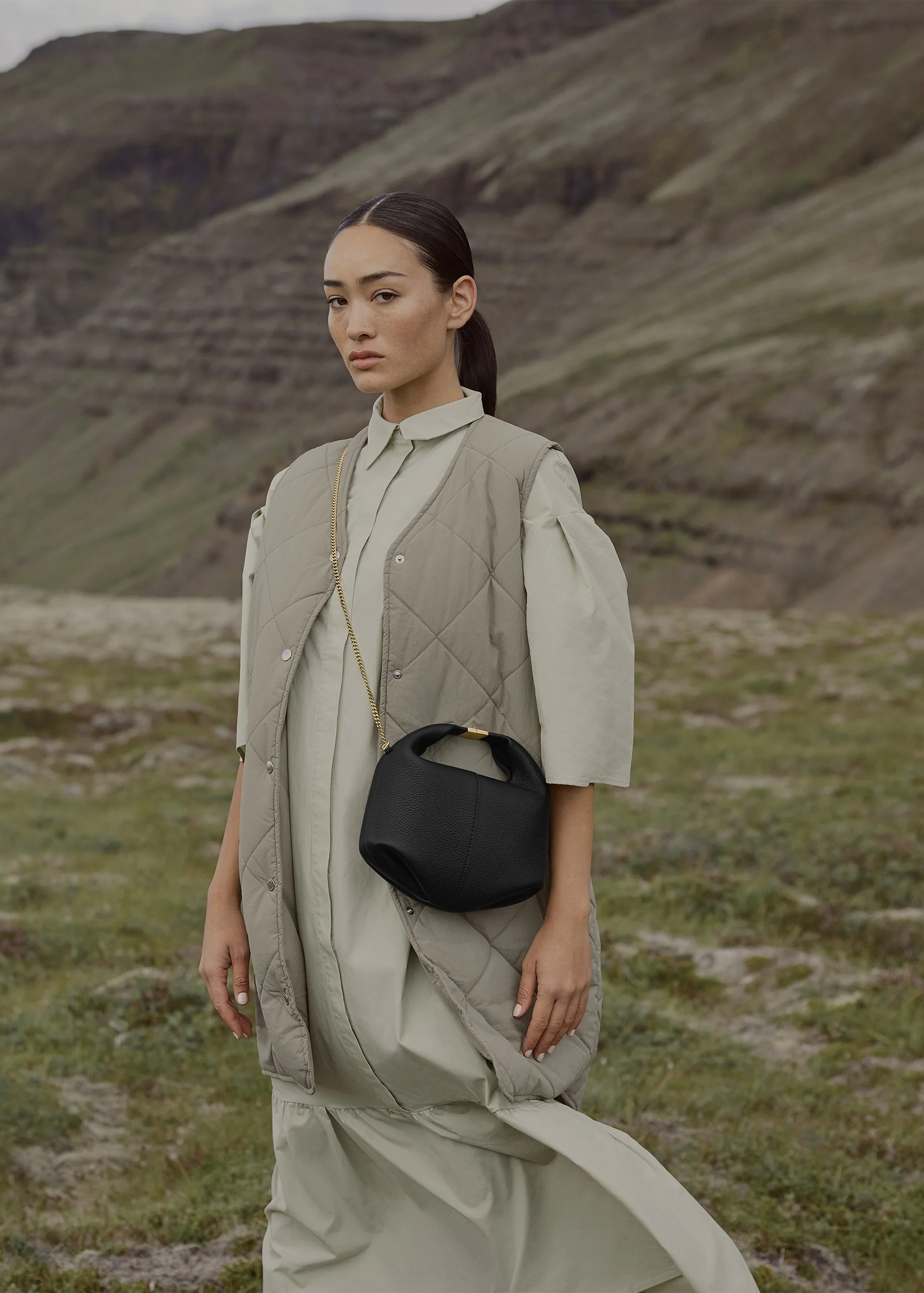 Sac Polène BÉRI CHAÎNE — Noir Grainé