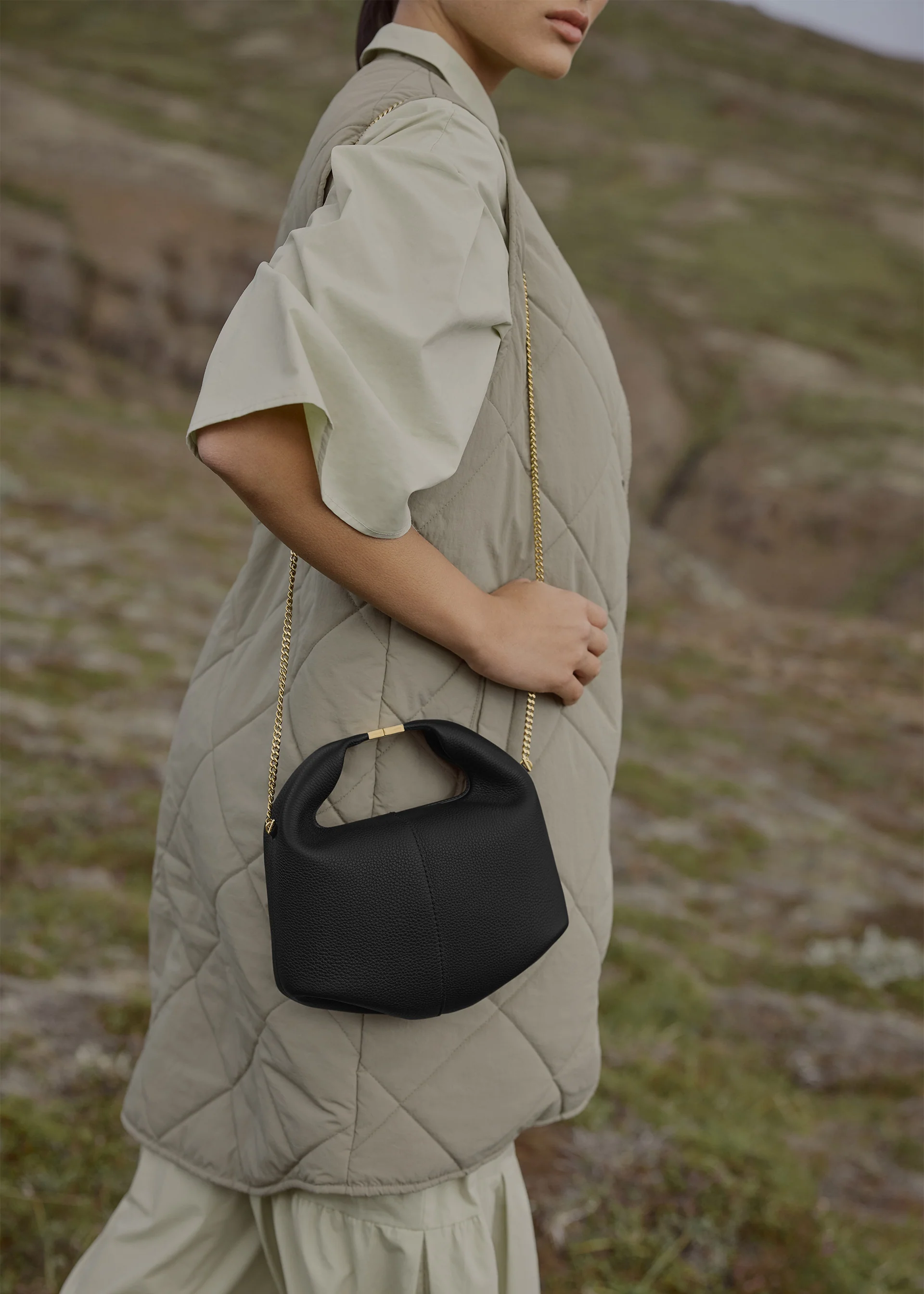 Sac Polène BÉRI CHAÎNE — Noir Grainé