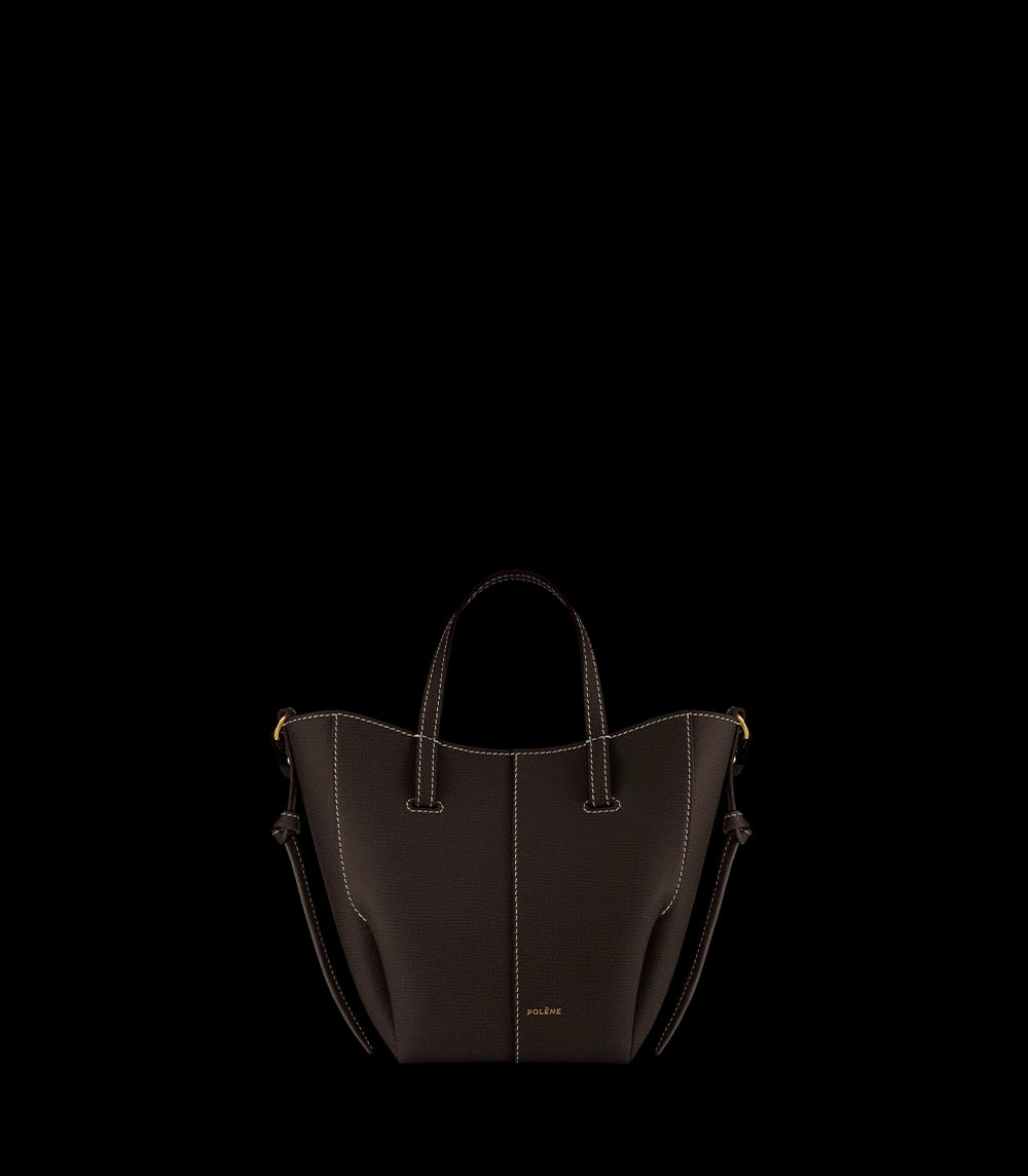 CYME MINI — CUIR ÉBÈNE GRAINÉ