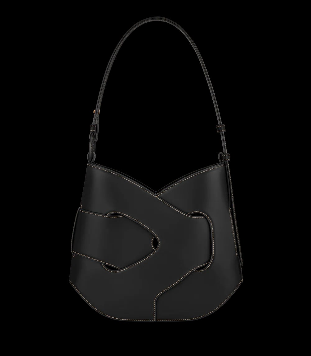 NODDE HOBO — CUIR GRAINÉ