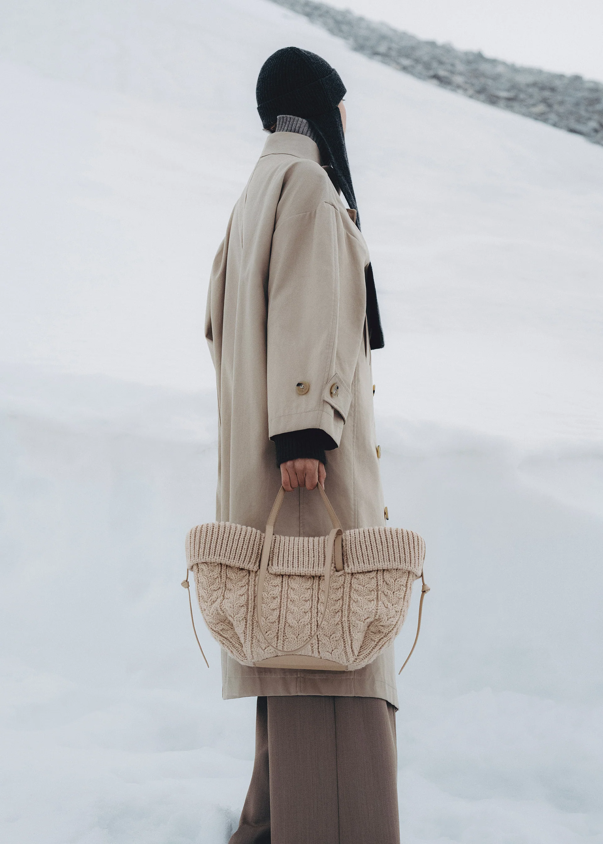 Sac Polène CYME MINI MÉRINOS — Mérinos Sable