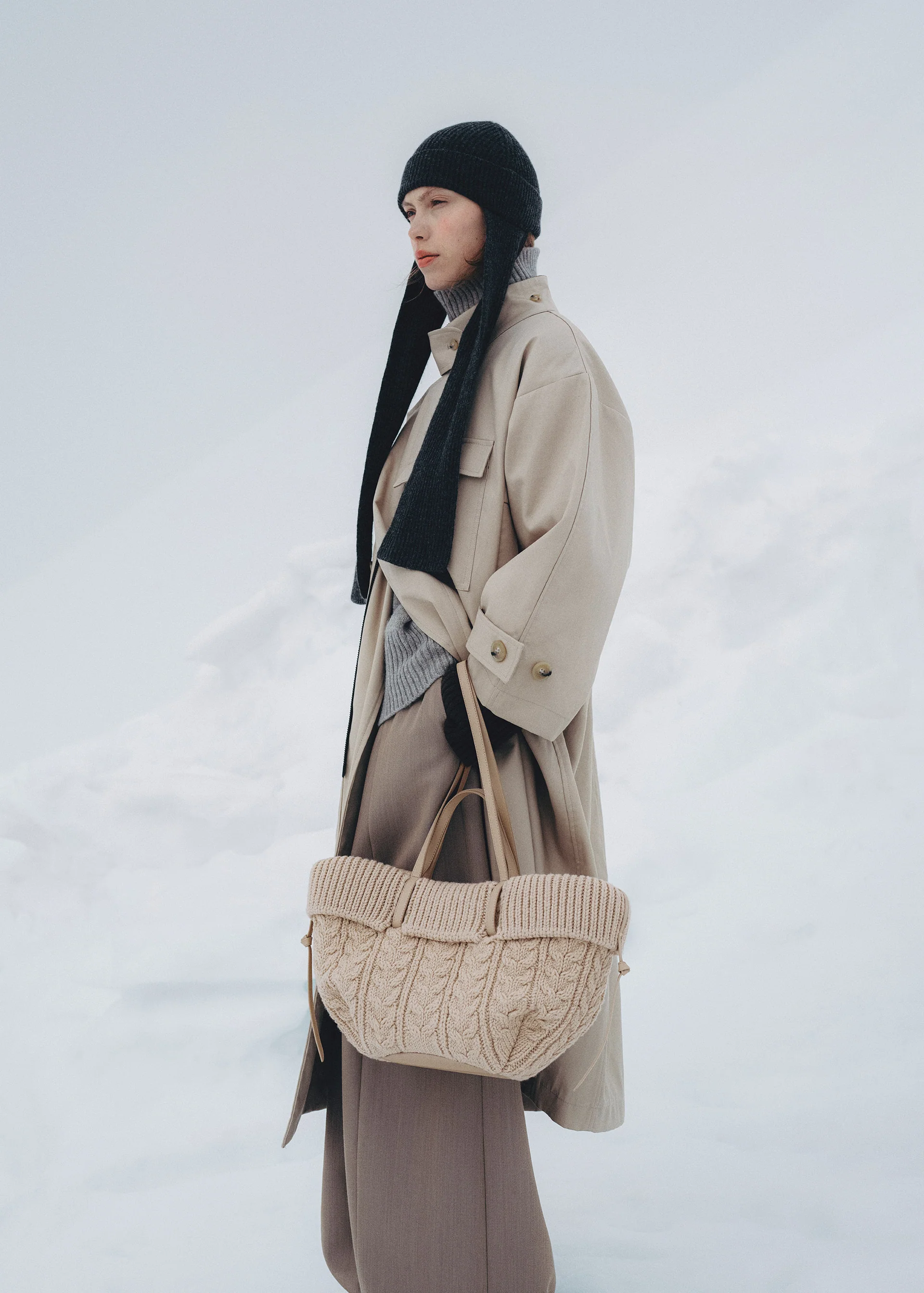 Sac Polène CYME MINI MÉRINOS — Mérinos Sable